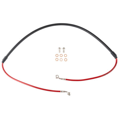 Tusk Front Steel Braided Brake Line Red Fits HONDA XR650L XR650R 1201540015