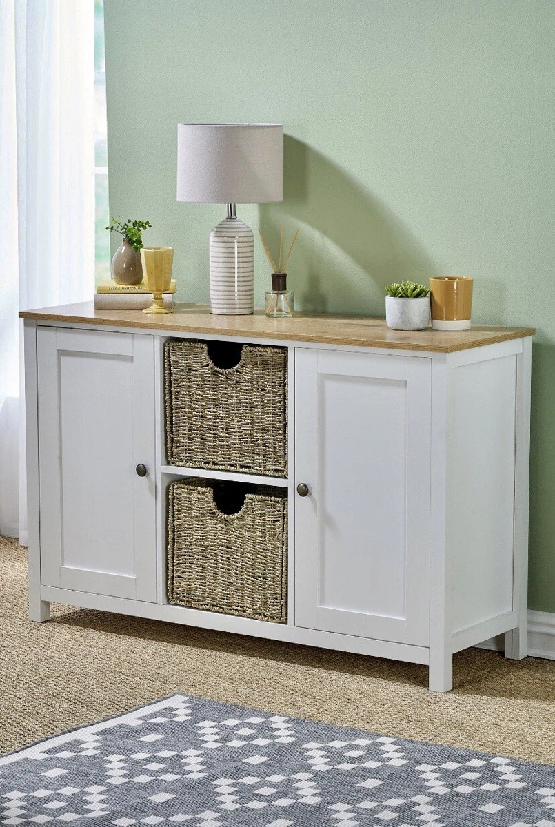 New Devon Large Sideboard Drawer Cabinet White