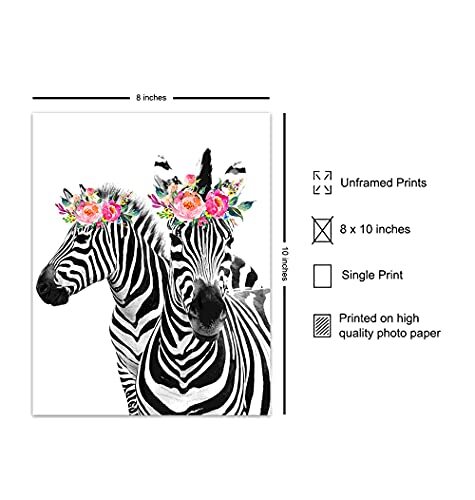 Zebra Wall Decor - Zebra Wall Art - Wall Decor for Women - Girls Room Wall - Picture 3 of 9