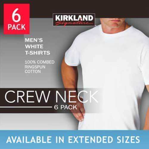 Kirkland Mens Crew White T-Shirt 
