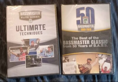 Lot of 2 New/Sealed BASSMASTER Bass Fishing Instruction+Technique+Footage DVD's