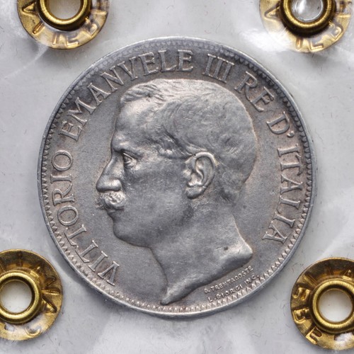 KÖNIGREICH ITALIEN 2 Lire 1911 50 Jahre Silber - Gutachten SPL - Bild 2 von 3