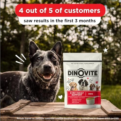 30 Day Supply, Large Dogs, Dinovite Probiotic Supplement for Dogs (45