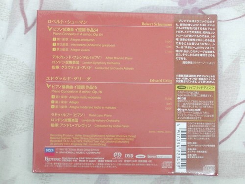 ESOTERIC SACD ESSD-90228 SCHUMANN, GRIEG Piano Brendel/Radu Lupu Limited Japan - Imagen 2 de 24