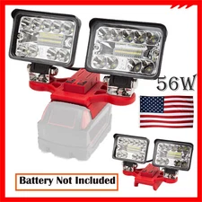 Cordless Dual Head LED Work Light  For Milwaukee 18V Series Lithium Battery US