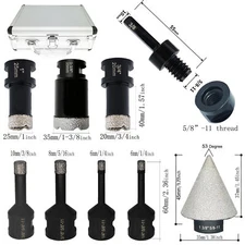 9pcs Diamond Hole Saw Cutter Tool Core Drill Bits Set Ceramic Masonry Tile w Box