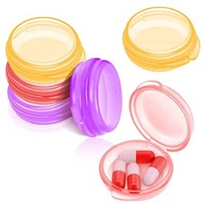 6 Pack Mini Pill Organizer Cute Portable Pill Case for Pocket Purse Travel