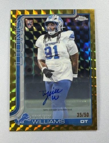 2025 Topps Chrome Football Gold Geometric Refractor Tyleik Williams #RA-TW