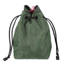 Camera bag with drawstring, 15x10x21 cm for camera, straps included, green