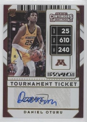 2020-21 Panini Contenders Draft Picks 8/49 Daniel Oturu #81 Rookie Auto RC qy0