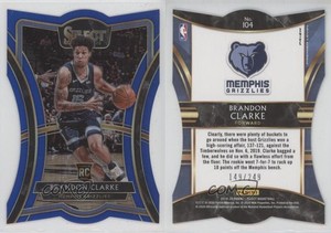 2019 Panini Select Premier Level Blue Prizm /249 Brandon Clarke #104 Rookie RC