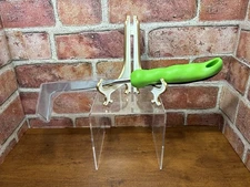 Crack Weeder Weeding Sickle Stainless Steel, 12-Inch, Cushion Grip Handle, Green