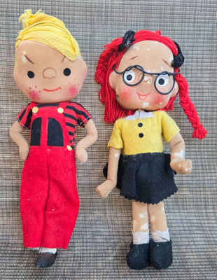 Dennis the menace マーガレット　ドール VTG Dennis the Menace and Margaret 10-Inch Stocking Dolls Poss