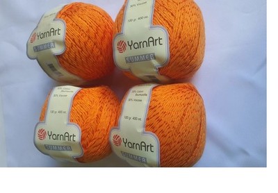 YARNART SOMMER HANDSTRICKGARN 70% BAUMWOLLE 30% VISKOSE 4X100G