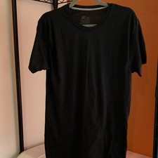 Hanes ComfortSoft Black Men's Crew Neck Short Sleeve T-Shirt Size M Regular Fit
