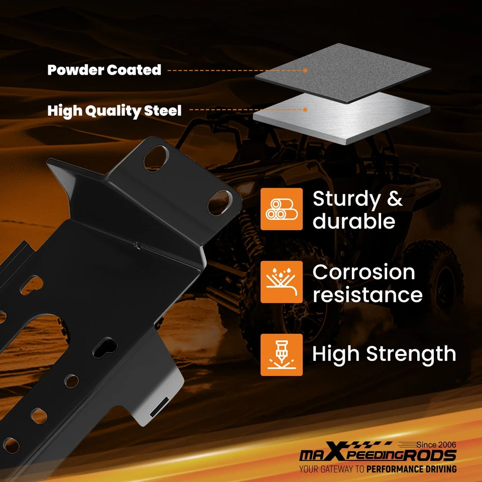 Kit de montaje de cabrestante delantero para Polaris Ranger 500 570 700 800 2009-2018 2019 acero Foto 4 de 4