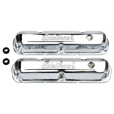 Edelbrock Signature Series Short Baffled Valve Cover For Small Block Mopar