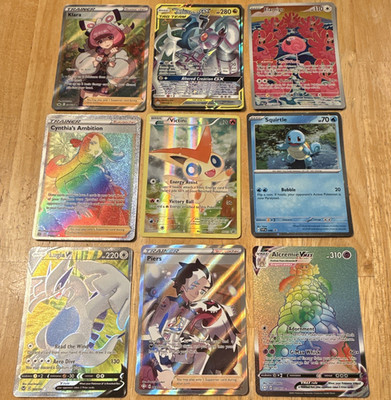 The Pokémon Company 9-Card English Foil Lot Klara FA, ADP GX, Flamigo 227