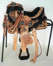 WILDRACE Premium Leather Western Horse Saddle Equestrian Tack Set