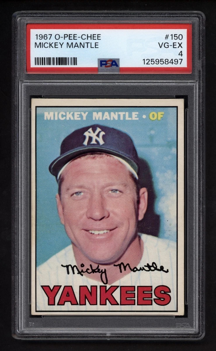 1967 OPC #150 MICKEY MANTLE PSA 4 VG-EX