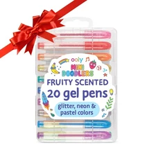 Ooly Scented Mini Doodlers Gel Pen Set - 20 Glitter, Neon & Pastel Colors