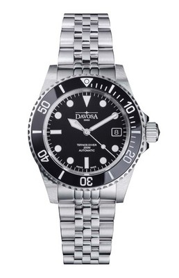 Davosa 161.550.05 Ternos Herrentaucheruhr Automatic schwarz PentaLink-Band Ø4...