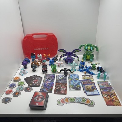 Bakugan Collectible Figures Mixed Lot Of 20 Brawlers 2 Jumbo Cards Case Bakucore