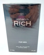 Rich by Johan B Paris Geparlys Men Cologne EDT Spray 3.0oz ´ 90ml NIB Sealed