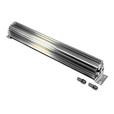 Universal 15" Dual Pass Aluminum Finned Transmission Oil Cooler Compatible