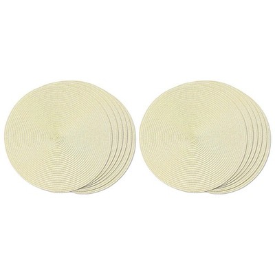 Runde Geflochtene Tischsets 12er Set Tischsets für Esstische Gewebt9128