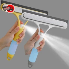 3-in-1 Window Cleaning Squeegee Spray Bottle Microfiber Scrub Glass Cleaner