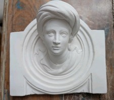 Placa de pared de yeso fundido cabeza de profeta de las puertas del paraíso de Ghiberti