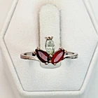 New ListingStunning .925 Vintage Sterling Silver Estate Ring Size 7 with Multicolor Stone