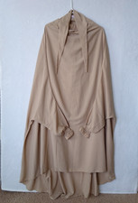 Muslim Women Prayer Dress Hooded Abaya Skirt Hijab Robe Kaftan Dubai Polyester