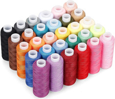 Sewing Thread Kit, 30 Colors Polyester 250 Yards per Spool Ideal