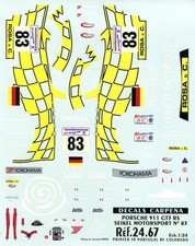 PORCHE 996 GT3 N� 83 LE MANS 2001 SEIKEL MOTORSPORT DECALS CARPENA 1/24