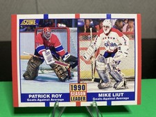 1990-91 Score - Season Leader Patrick Roy, Mike Liut #354
