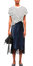 NWT 3.1 Phillip Lim 595 Striped Draped T-Shirt Dress Skirt T Shirt Sz M