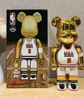 BE@RBRICK 400% Michael Jordan #9 Dream Team Gold NBA Basketball Figure