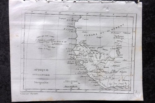 Levasseur 1838 Afrique Occidentale. Snegambie Senegal Guinea Cape Verd Sahara