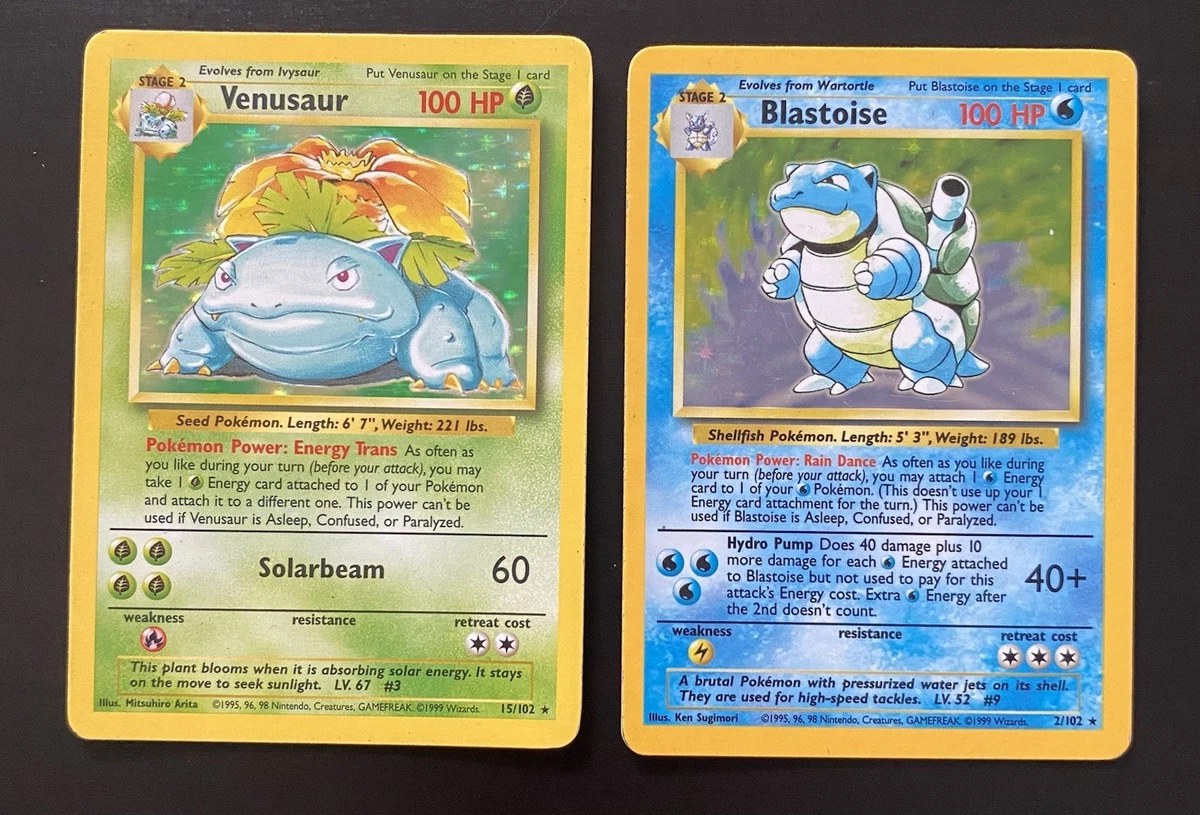 Venusaur Pokémon TCG Base Set English Individual Collectable Card