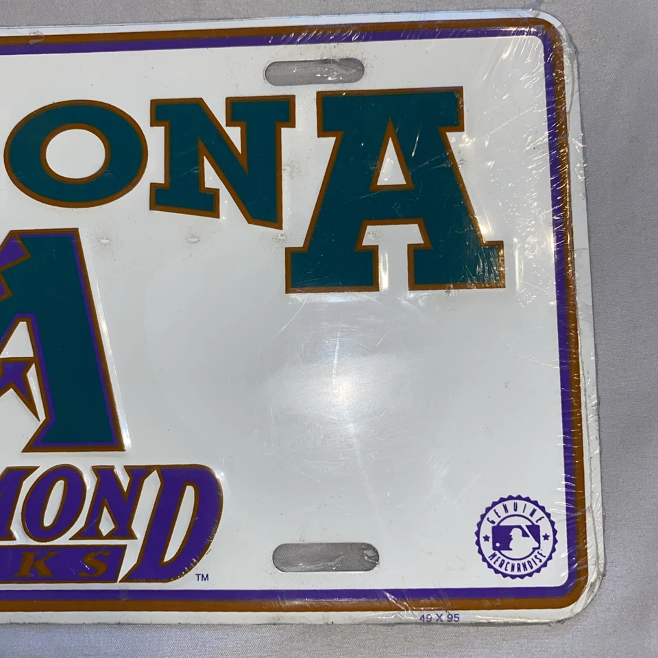 New NOS Vintage 90's MLB Metal Arizona Diamondbacks Embossed License Plate 12x6 - Image 4 of 4