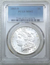 1883-O Morgan Silver Dollar PCGS MS62 Original White & Frosty Just Graded #W177C