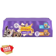 Friskies Meaty Bits Ocean Fish Chicken Wet Cat Food 12x 13.5oz Pouches 4.44 per gallon