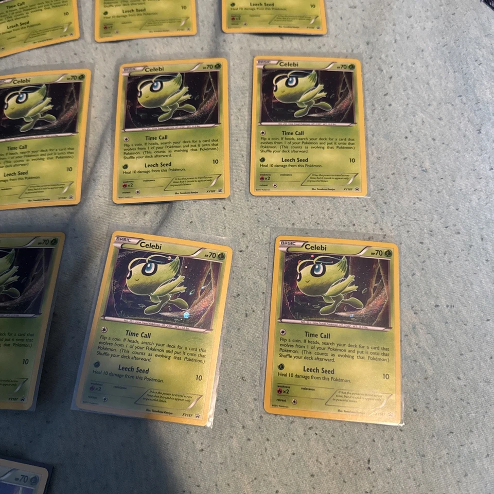 Celebi XY187 XY Holo Black Star Promo Pokemon Lote de 16 Foto 4 de 4