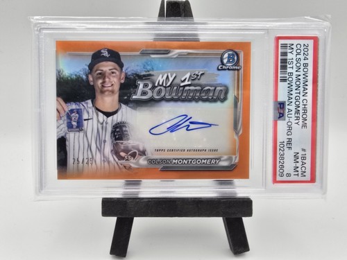 Colson Montgomery [Orange Refractor] #1BA-CM 2024 Bowman Chrome My 1st Bowman Autograph card
