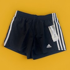 Adidas Big Girls 3-Stripe Black Shorts Size Large
