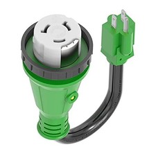 50 Amp to 110 Volt RV Adapter Cord with Locking Connector 12 Inch, ETL Listed