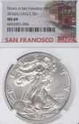 2016 S AMERICAN SILVER EAGLE - MS69 STRUCK AT SAN FRANCISO MINT