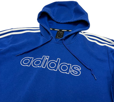 Adidas Hoodie Mens Medium Three Stripes Pullover Spell Out GJ9543